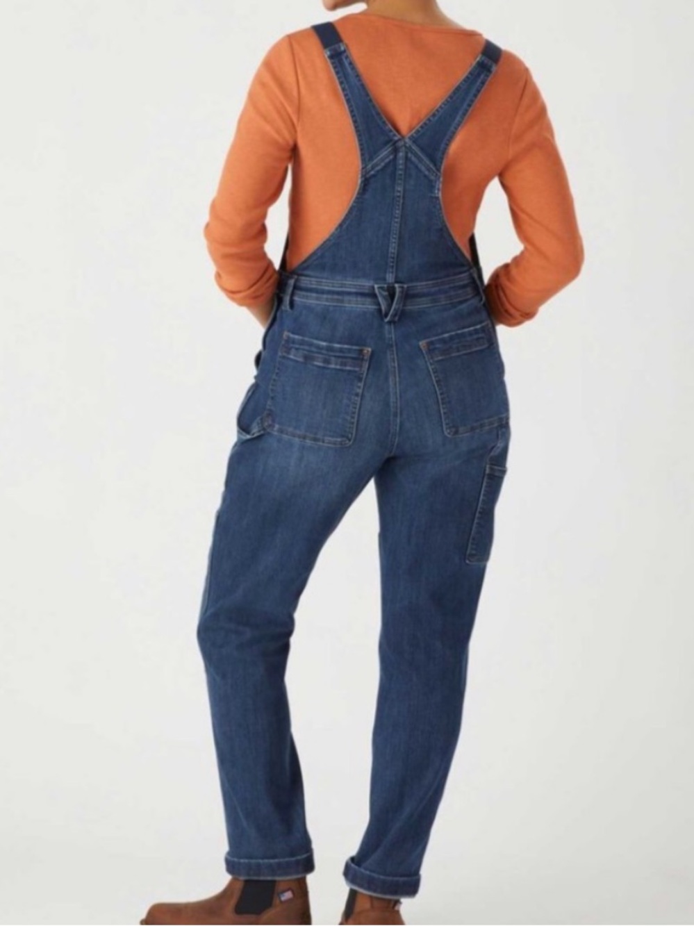 Duluth Trading Co Double Flex Denim Overalls Dark Wash Mx29 - Picture 2 of 8